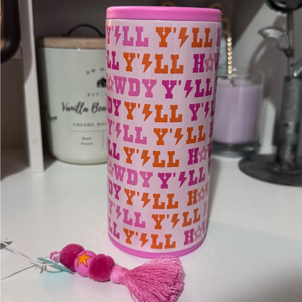 Howdy Y'all Pink and Orange Tumbler